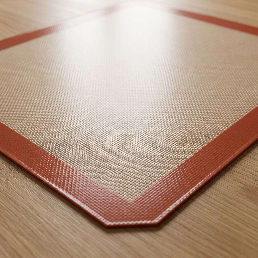 Close-up of silicone baking mat non-stick surface texture